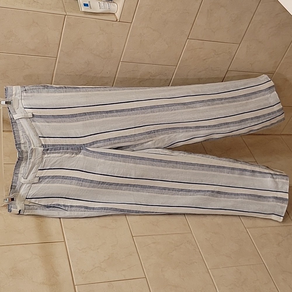 100% linen pants talbots
